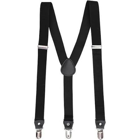 Black Clip On Suspender